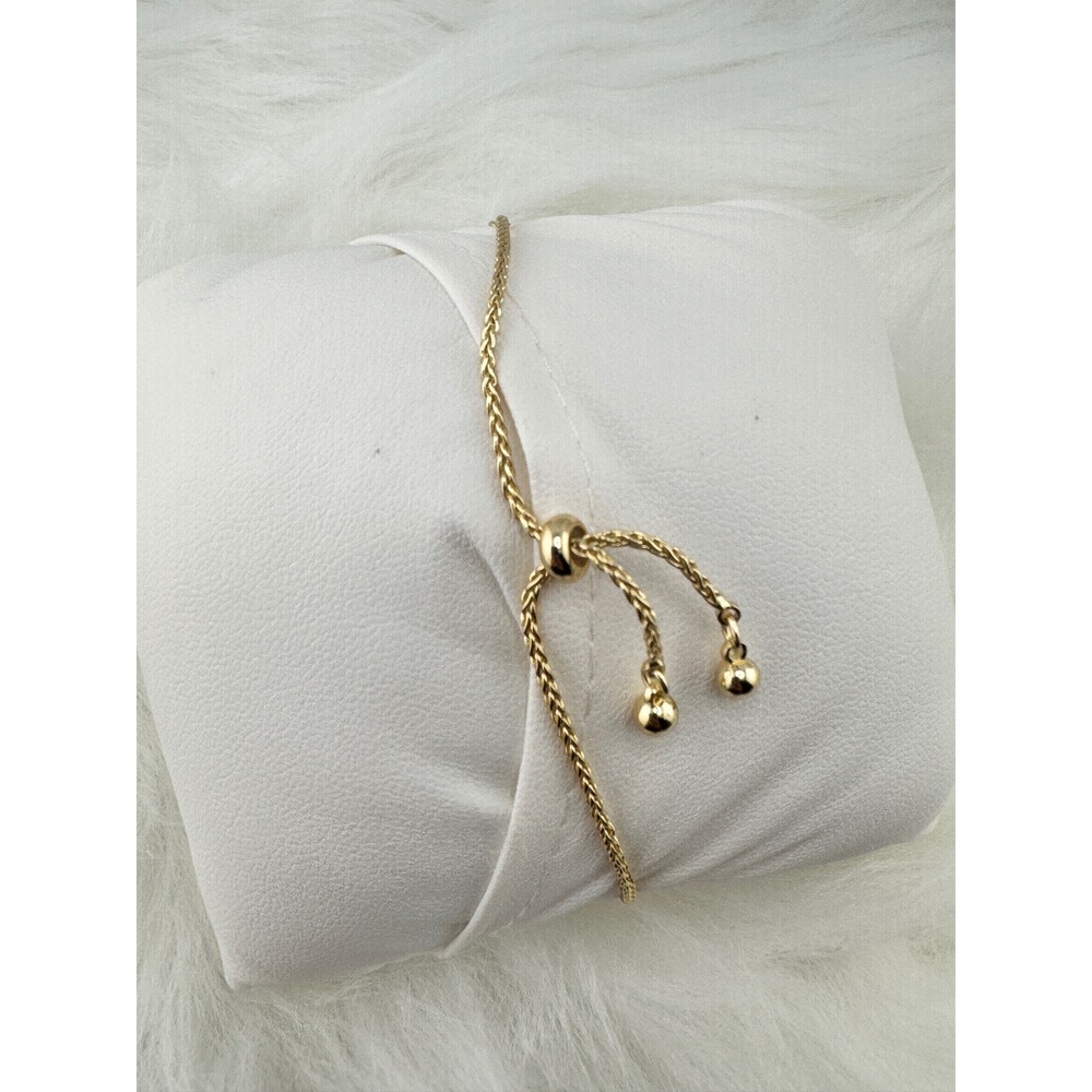 Gold Plated Adjustable Bolo Bracelet Link Chain Jewelry New - Picture 3 of 3